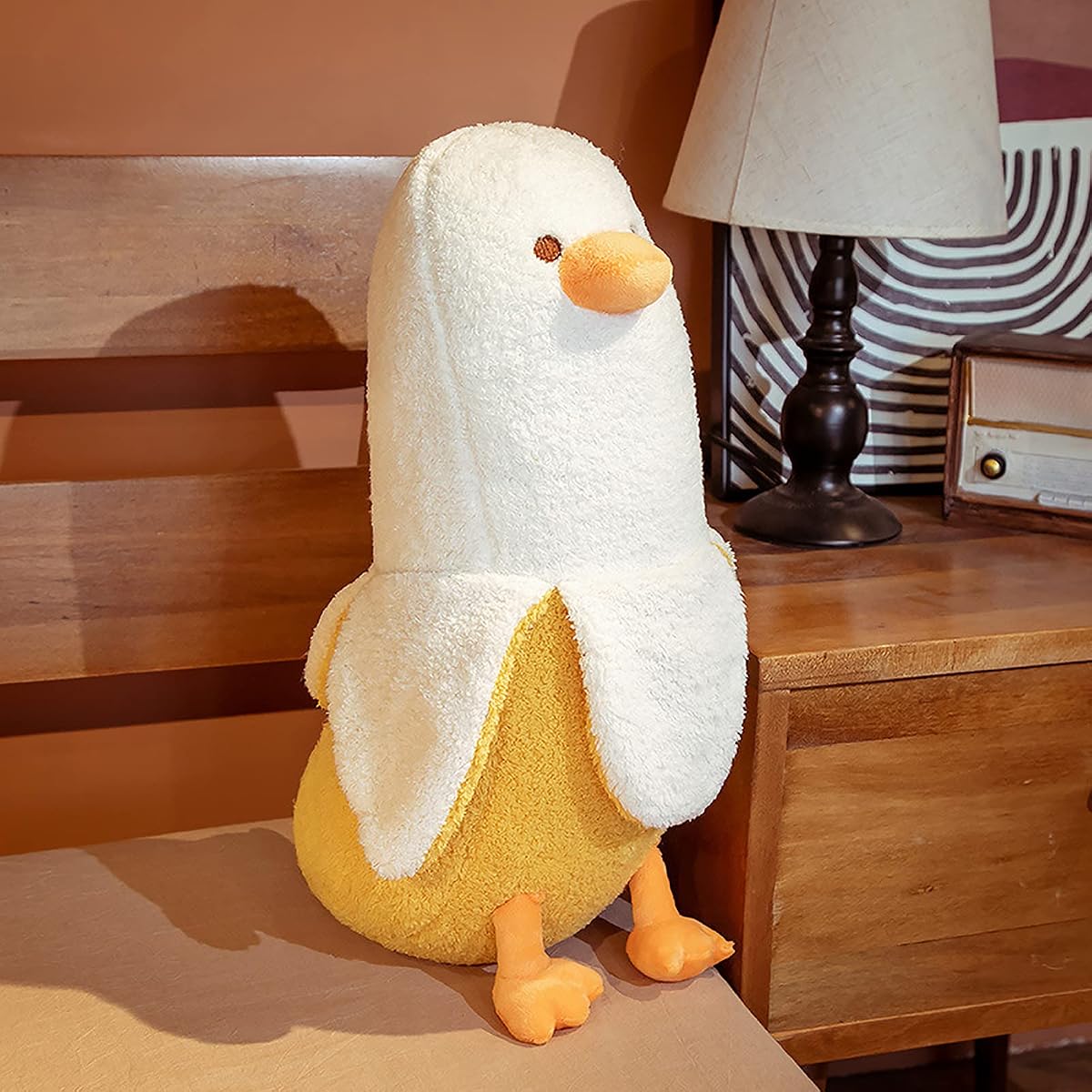Banana Duck Hugging Plush Pillow Duck — White 27.5" — view 5