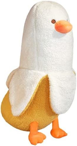 Banana Duck Hugging Plush Pillow Duck — White 35.4"