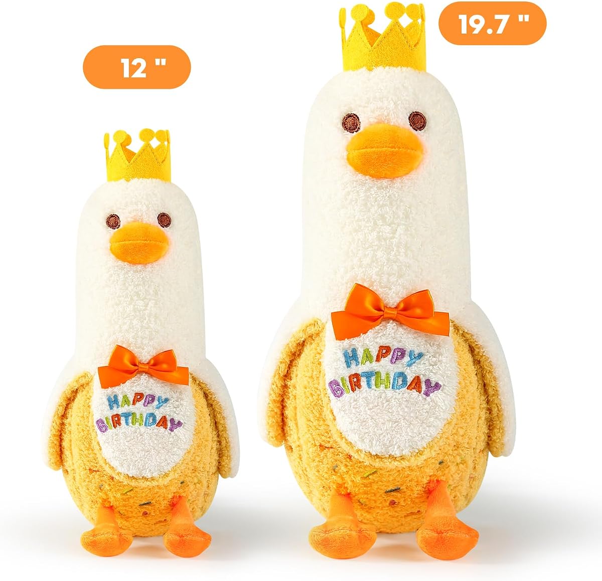 Banana Duck Plush Pillow with Party Crown Banana Duck for — 19.7" — view 3