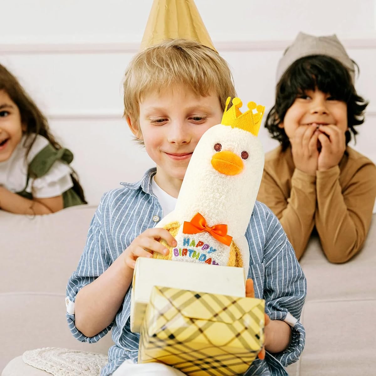 Banana Duck Plush Pillow with Party Crown Banana Duck for — 19.7" — view 5