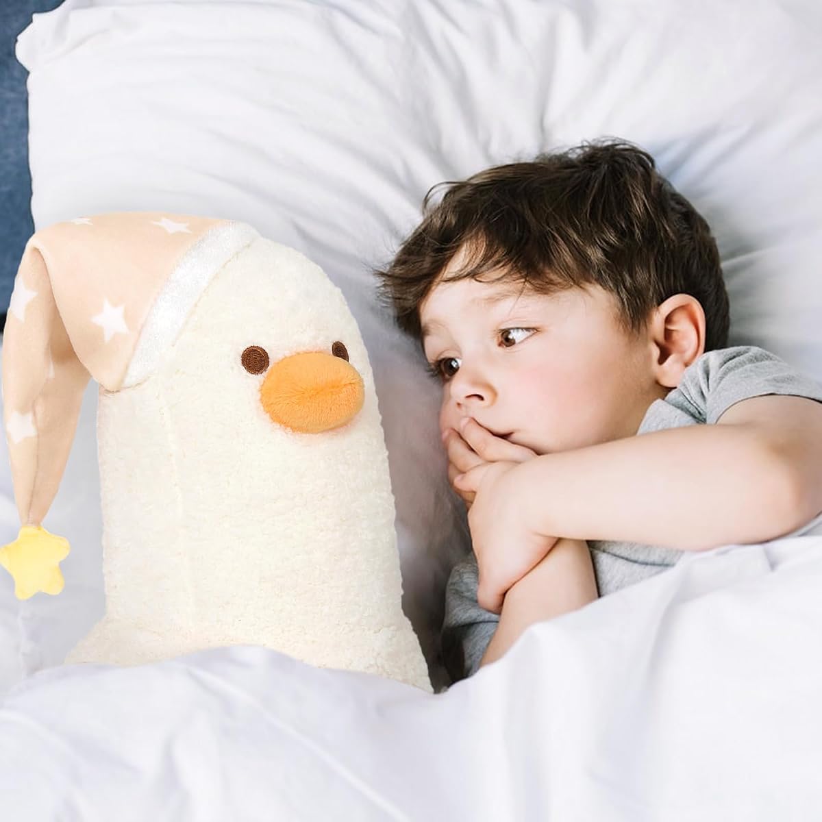 Banana Duck Plush Pillow in a Long Star Nighcap — 19.7" — view 5