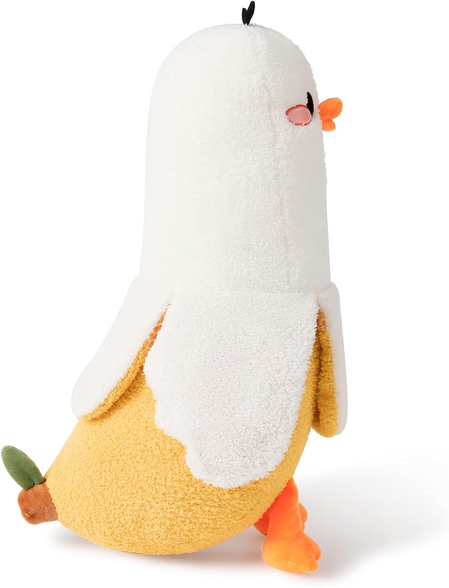 Banana Duck Plush Pillow Duck Banana — White 27.5" — view 5