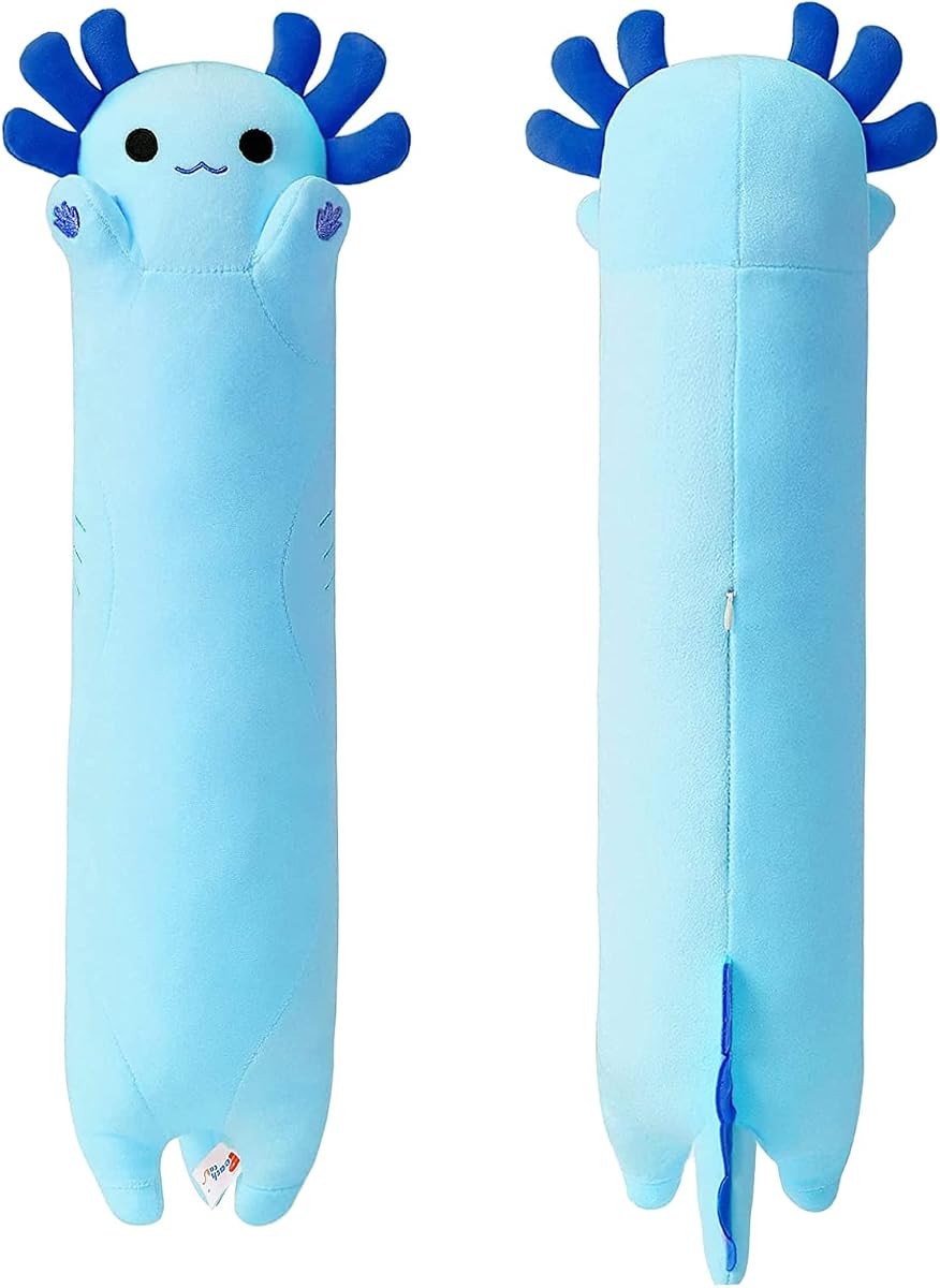 Blue Long Axolotl Plush Pillow Axolotl — 19.6" — view 2