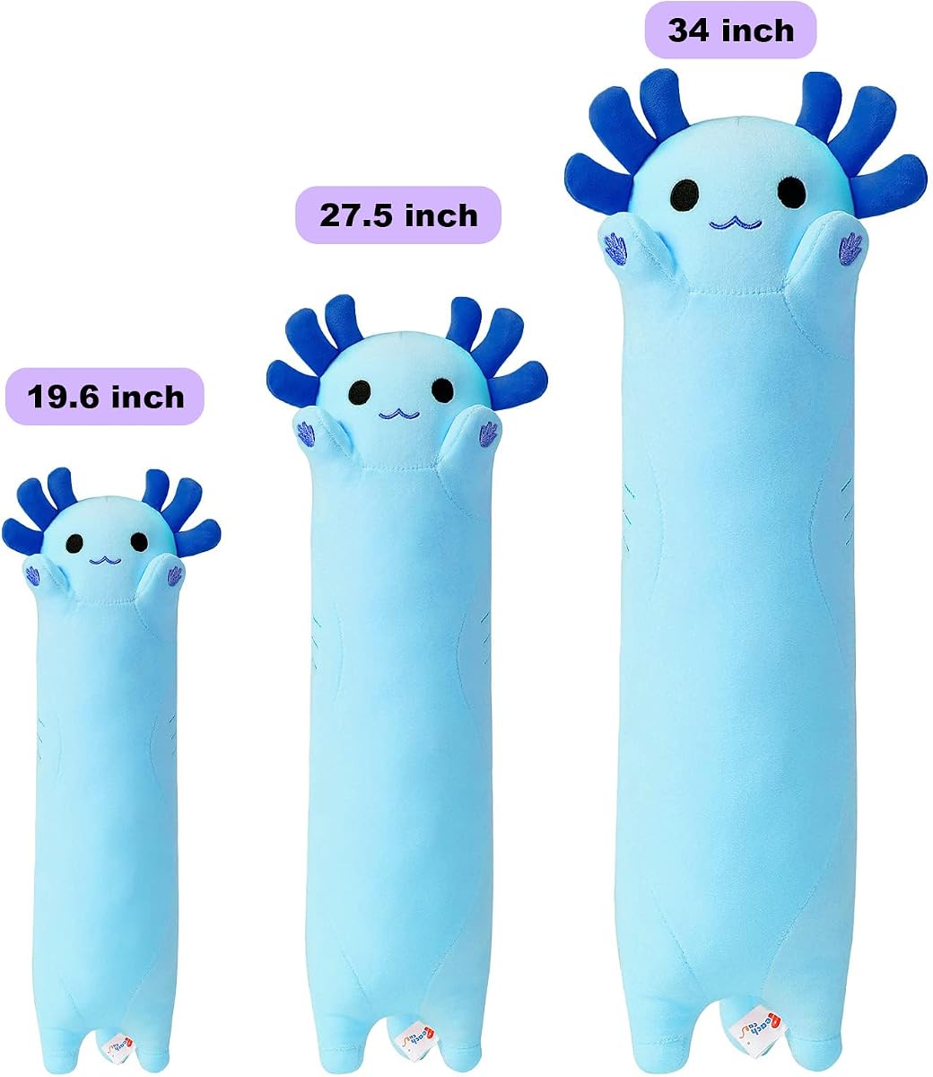 Blue Long Axolotl Plush Pillow Axolotl — 19.6" — view 5