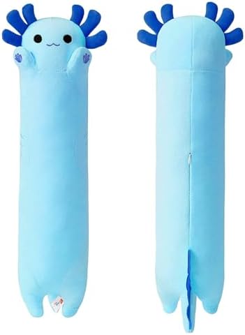 Blue Long Axolotl Plush Pillow Axolotl — 34"
