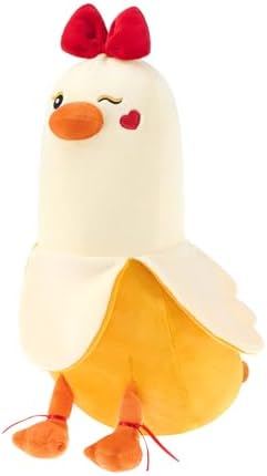 Bow Banana Duck Romantic Hugging Plush Pillow Sweet Duck — 12"