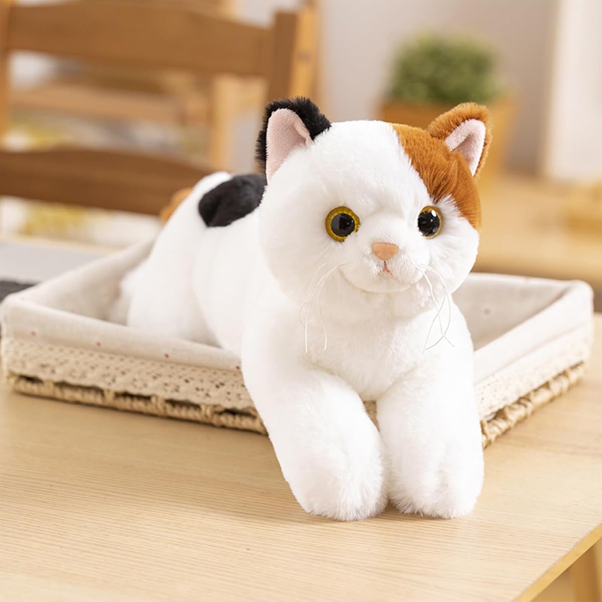 Calico Cat Plush Kitten Pillow — 17.7" — view 3