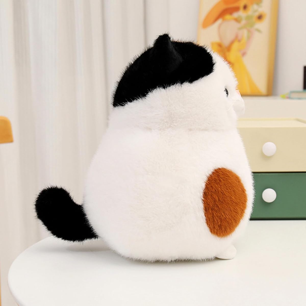 Fat Calico Cat Plush Kitten Pillow — 7.9" — view 3