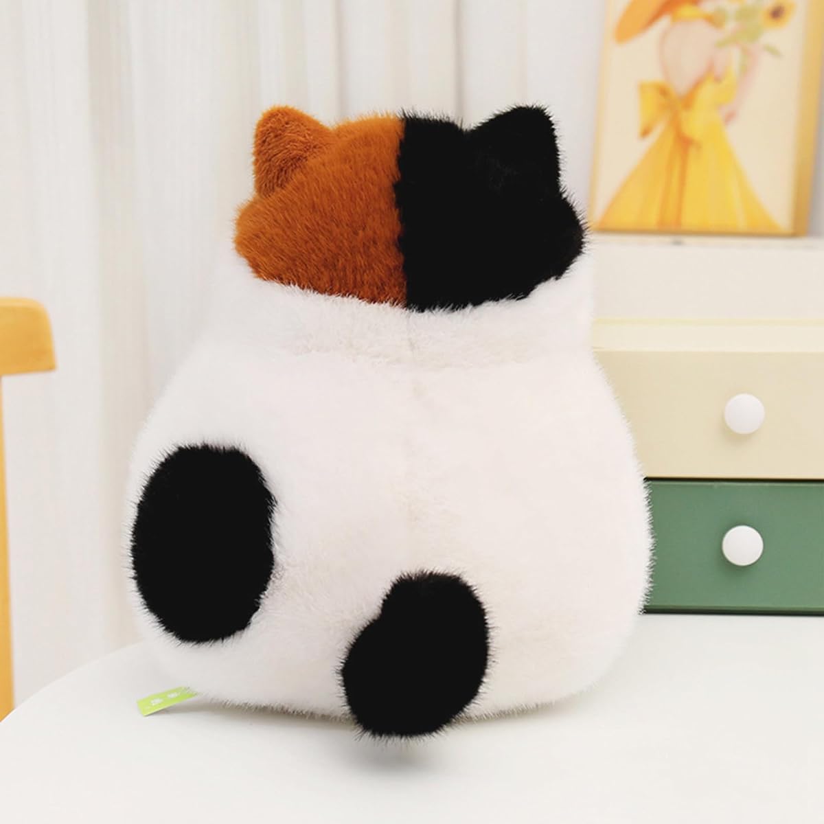 Fat Calico Cat Plush Kitten Pillow — 7.9" — view 4