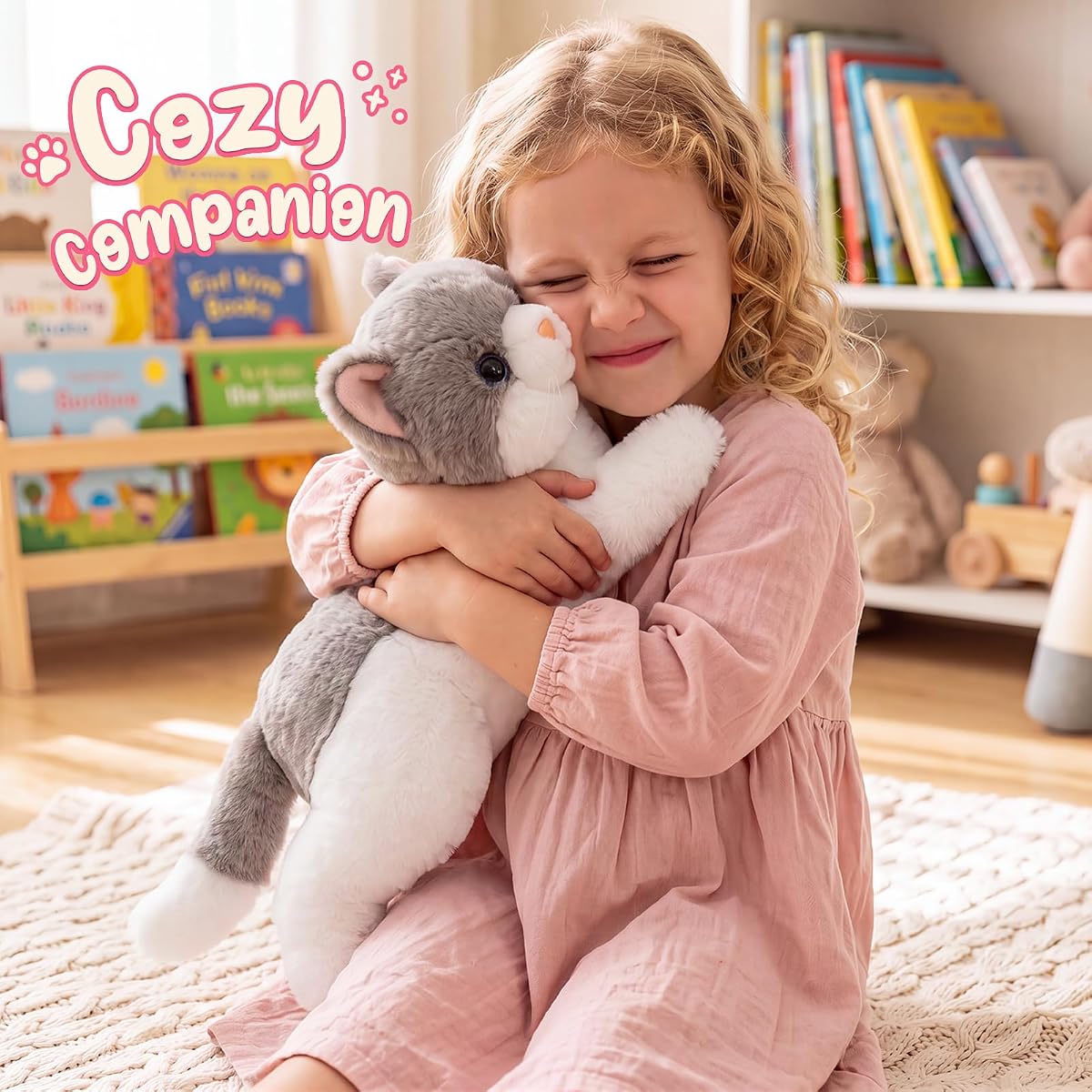 Cat Plush Kitten Pillow — 17.7" — view 3