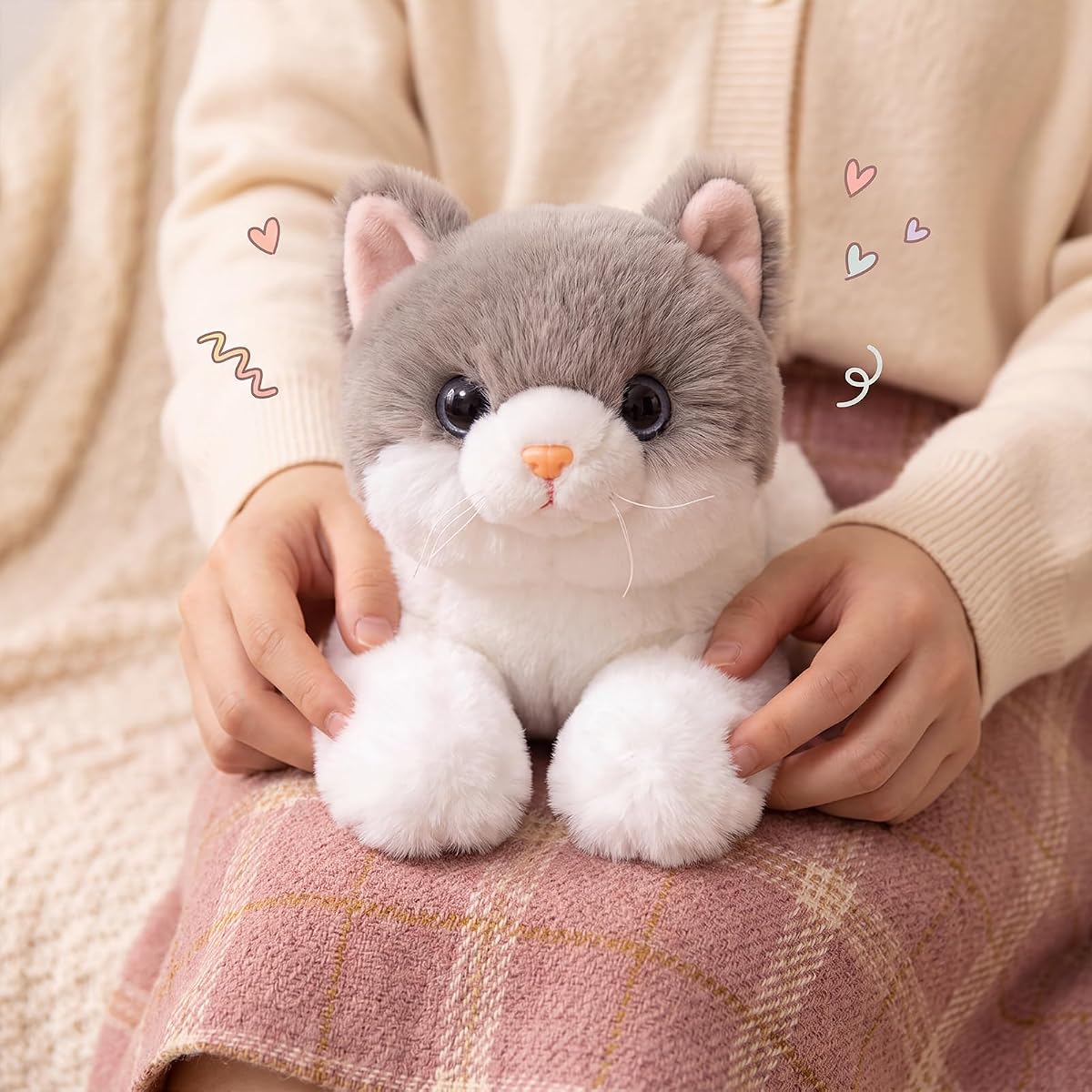 Cat Plush Kitten Pillow — 17.7" — view 4