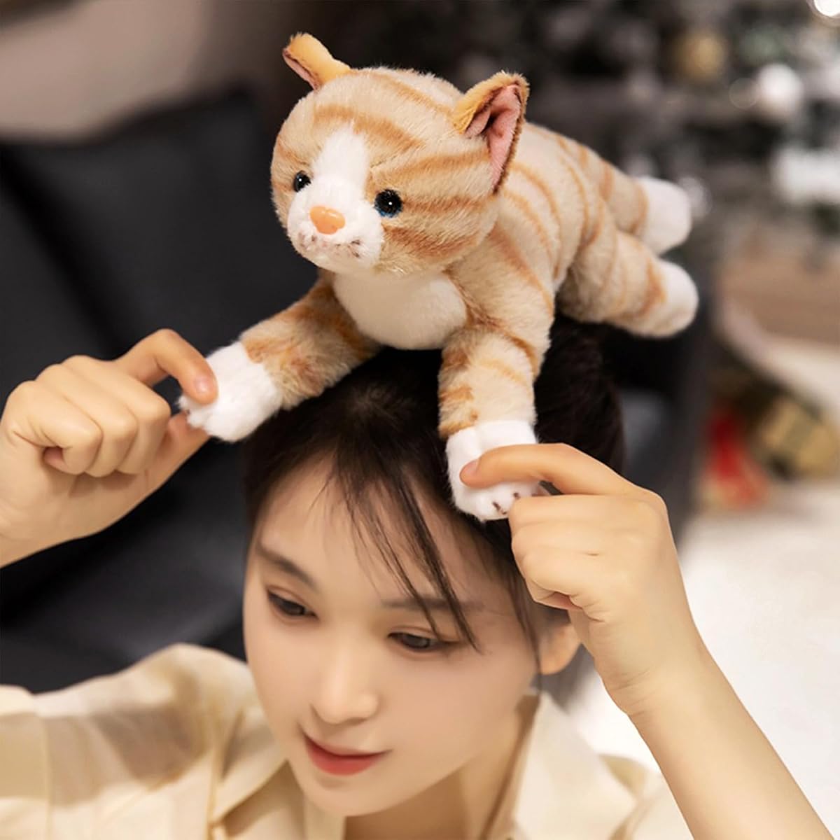 Striped Cat Realistic Kitten — 9.8" — view 3