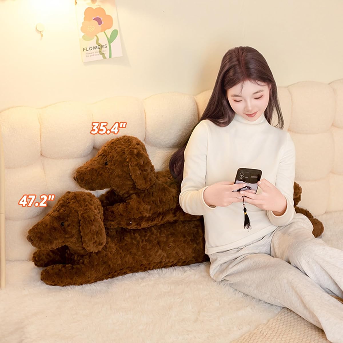 Dachshund Dog Long Wiener Puppy Plush — 47.2" — view 4
