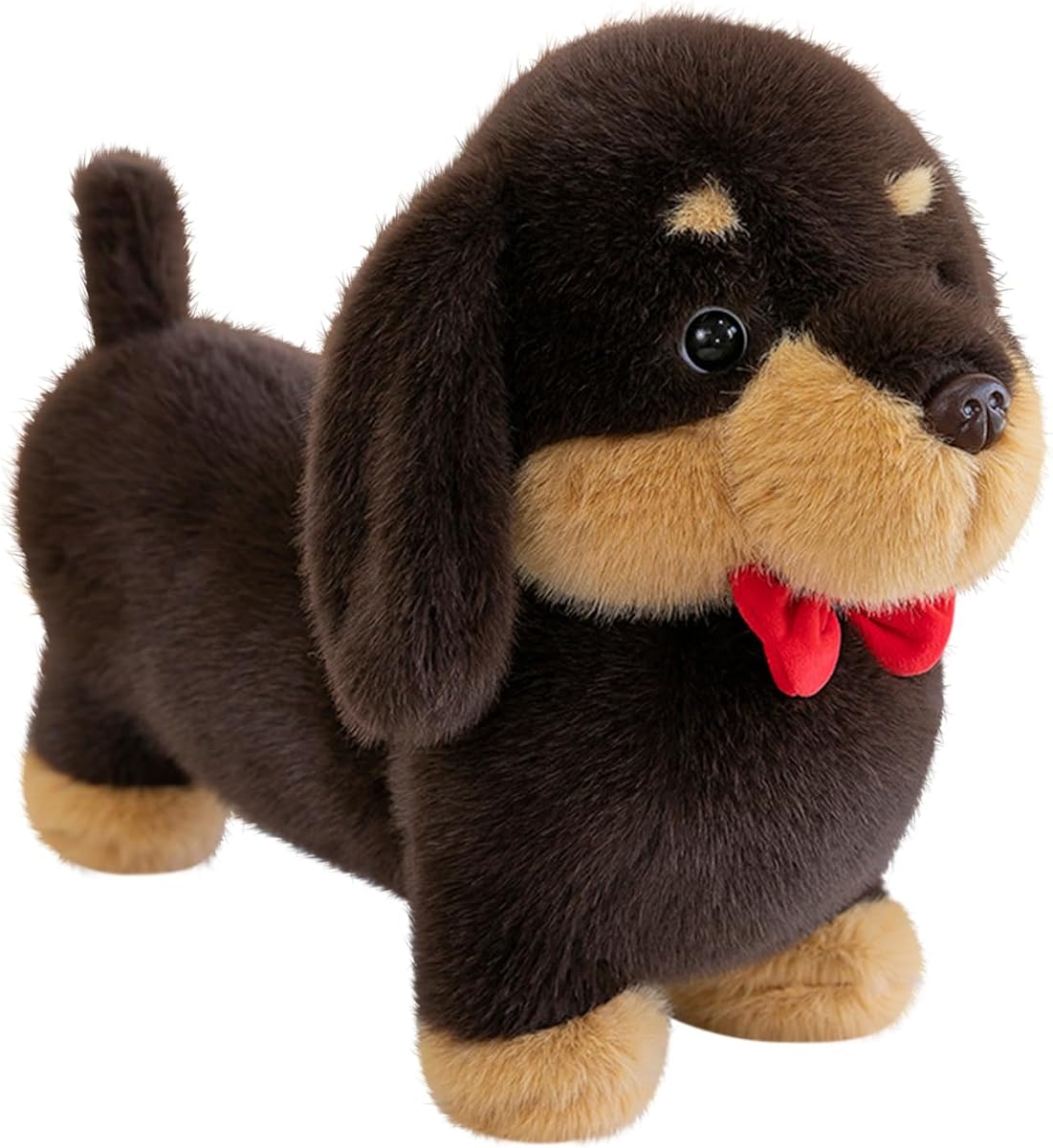 Dachshund Dog with Red Bow Wiener Puppy Plush — 17.7" — view 2