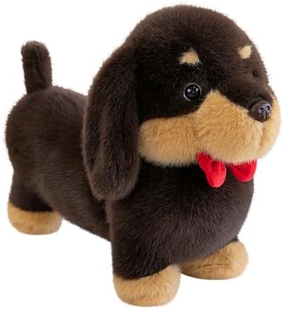 Dachshund Dog with Red Bow Wiener Puppy Plush — 17.7"