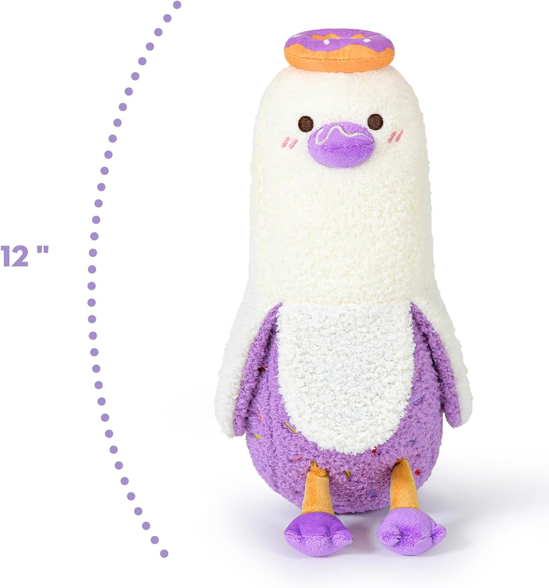 Donut Banana Duck Plush Pillow with Candy Body Dessert — 12" — view 3