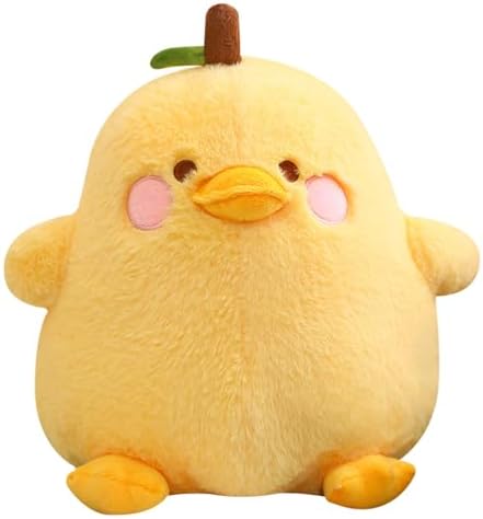 Fruit Pear Duck Plush Pillow Duck — Yellow 16"