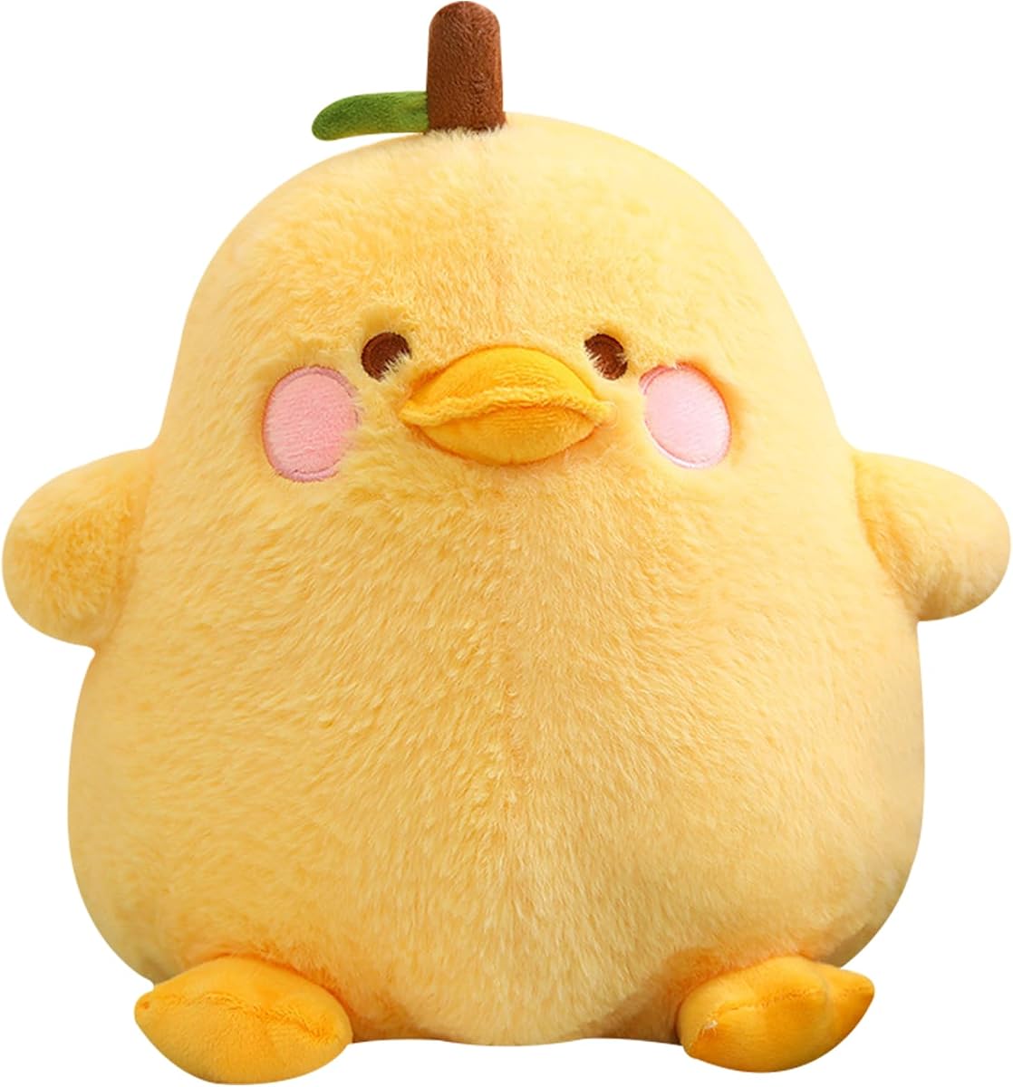 Fruit Pear Duck Plush Pillow Duck — Yellow 8" — view 2