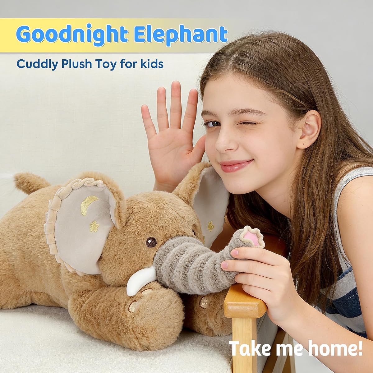 Goodnight Elephant Plush Toys — 19.7" — view 5