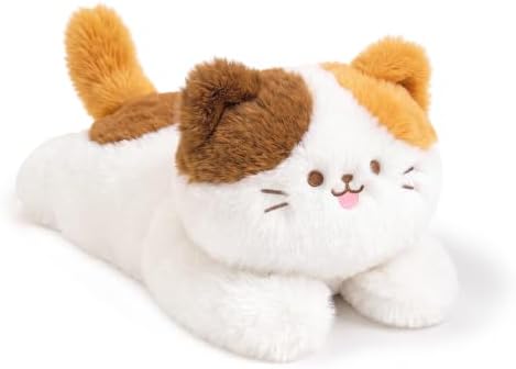 Long Calico Cat Plush Pillow Kitten Toys — 17.7"