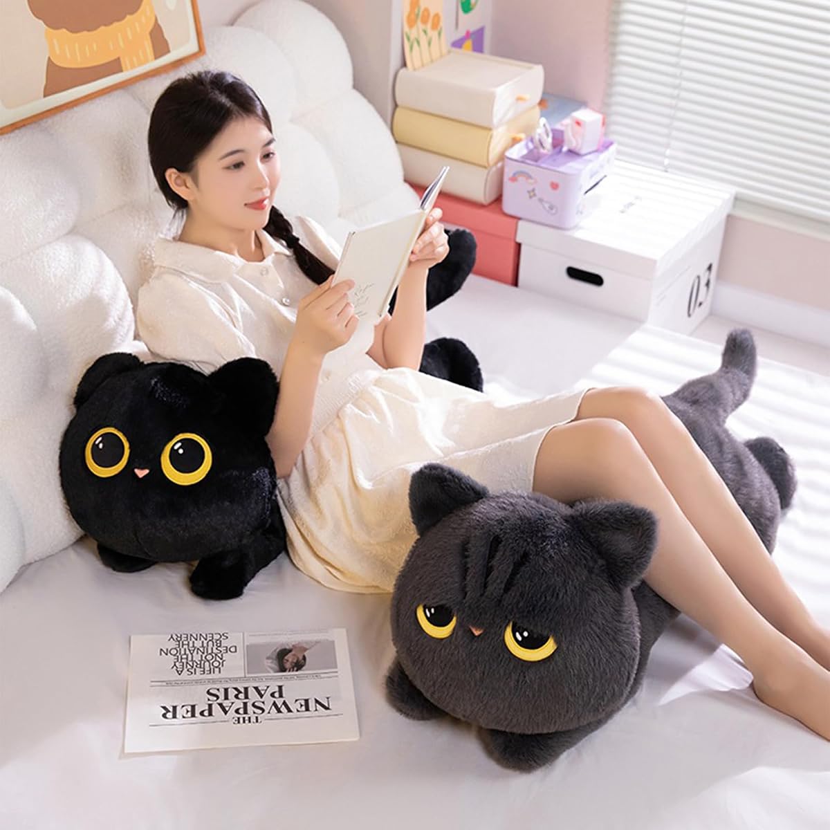 Long Cat Plush Pillow Kitten — 35.4" — view 5
