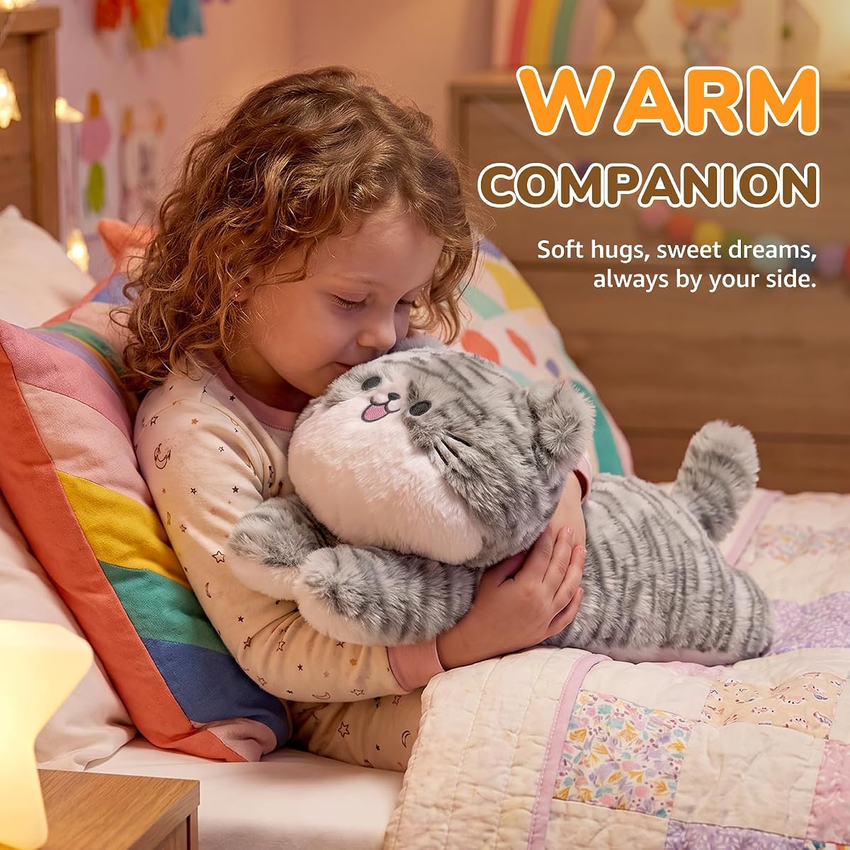 Long Cat Plush Pillow Kitten Toys — 17.7" — view 4