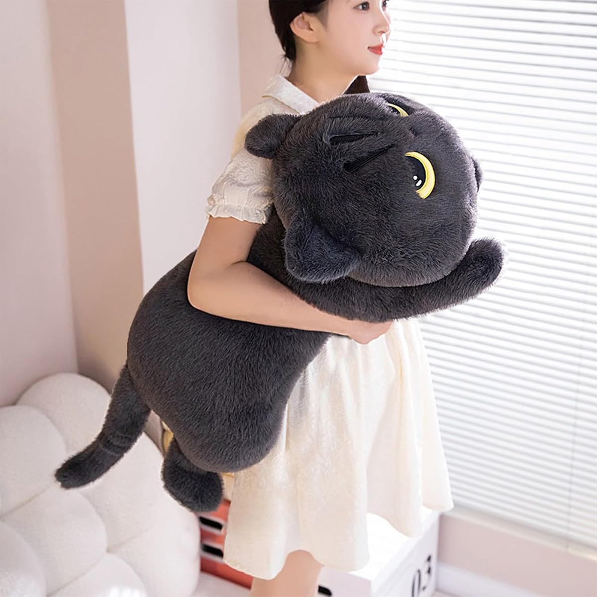 Long Cat Plush Pillow Kitten — 27.5" — view 4