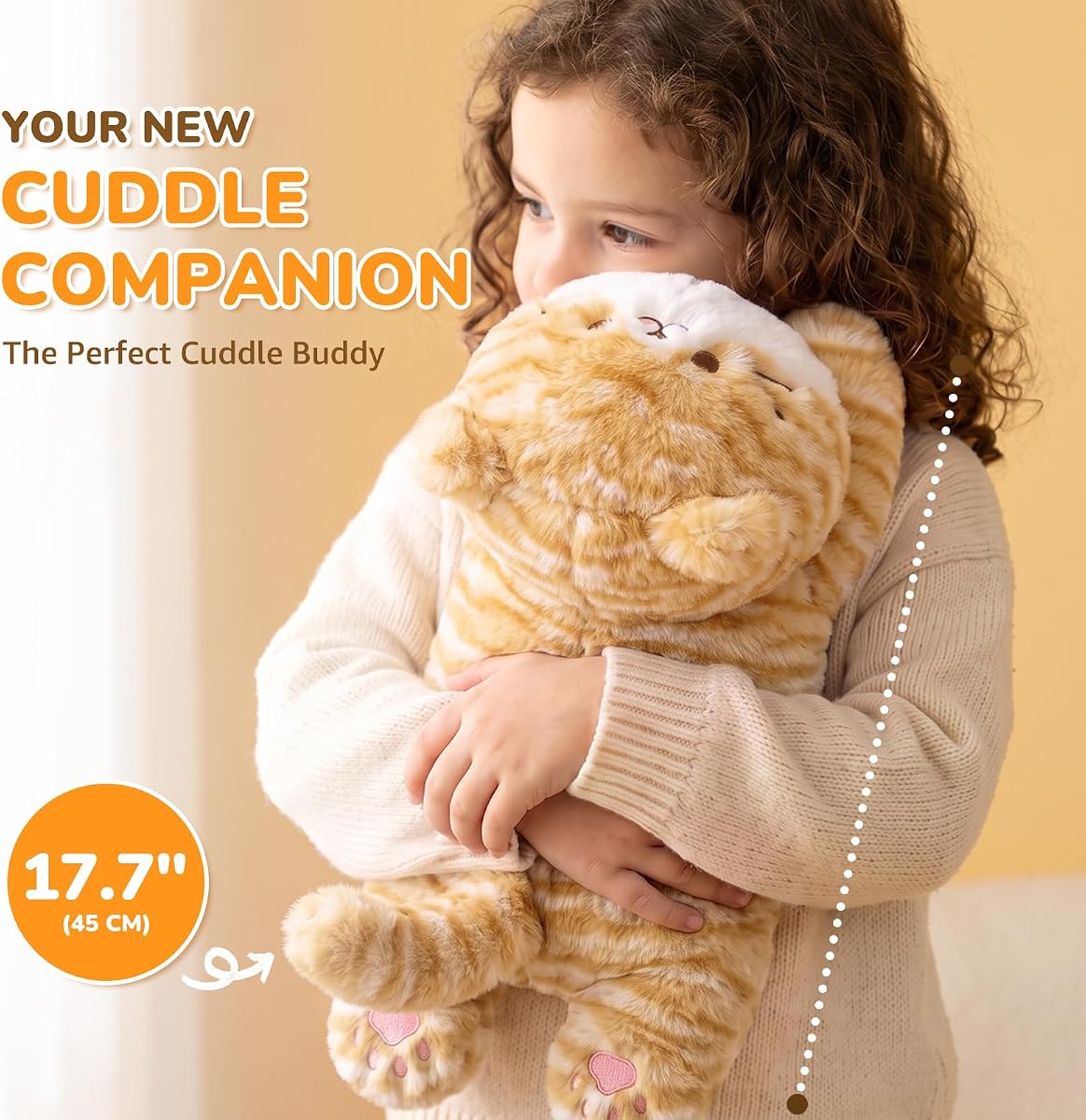 Long Cat Plush Pillow Kitten Toys — 17.7" — view 3