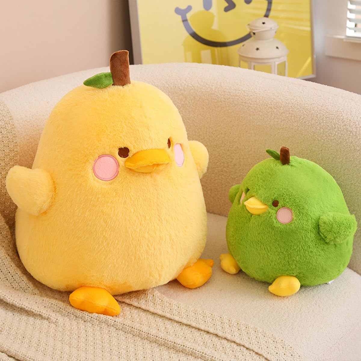 Pear Duck Plush Pillow Fruit — Yellow 12" — view 4