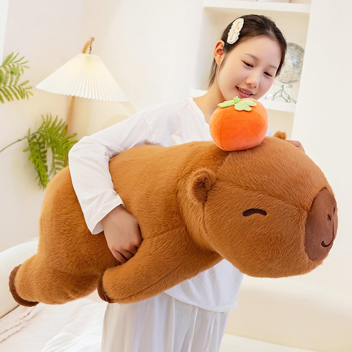 Persimmon Capybara Plush Long Capibara Toys — 23.6" — view 2