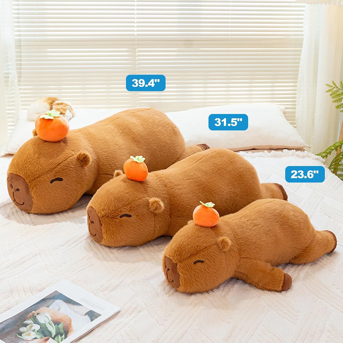 Persimmon Capybara Plush Long Capibara Toys — 31.5" — view 3