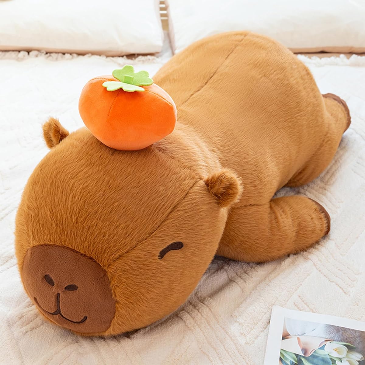 Persimmon Capybara Plush Long Capibara Toys — 31.5" — view 5