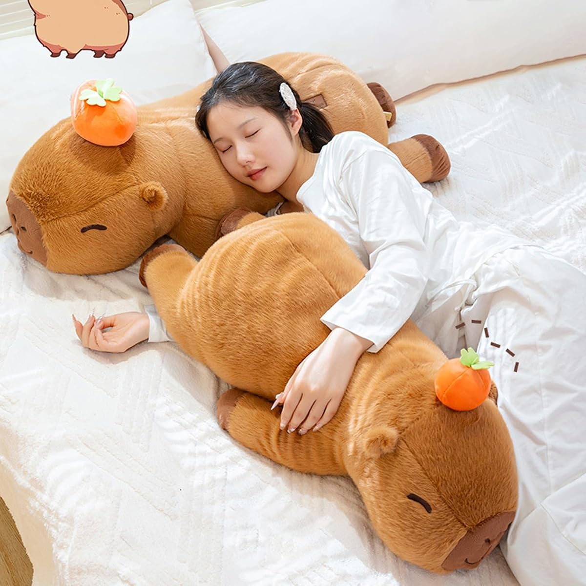 Persimmon Capybara Plush Long Capibara Toys — 39.4" — view 4