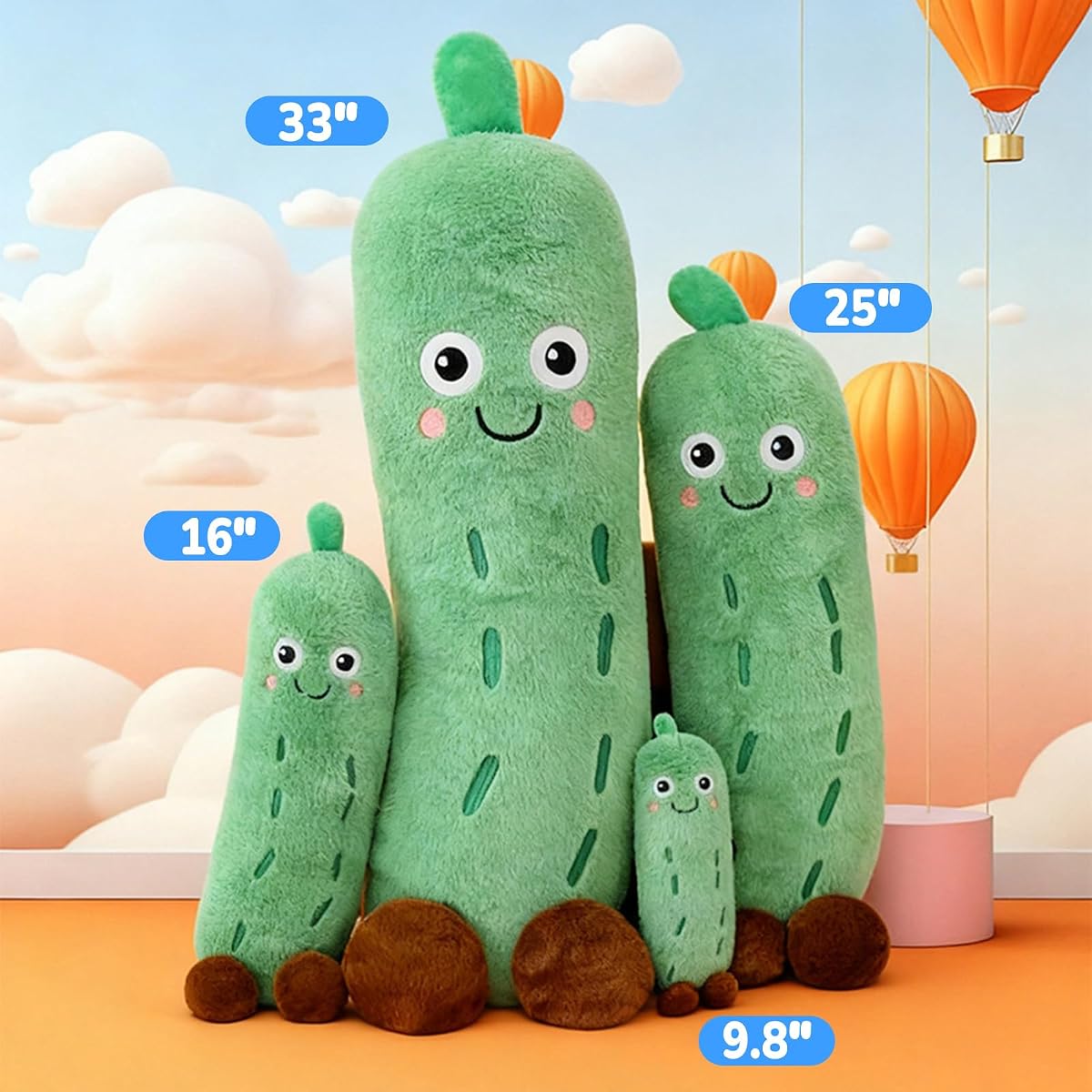 Pickle Cucumber Plush Pillow Plant — 25" — view 3