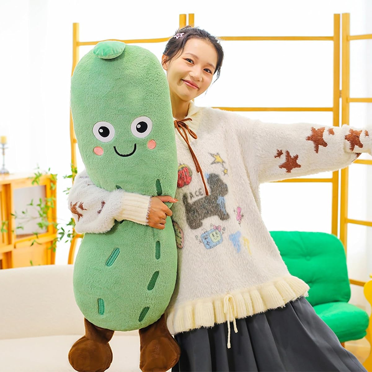 Pickle Cucumber Plush Pillow Plant — 25" — view 5