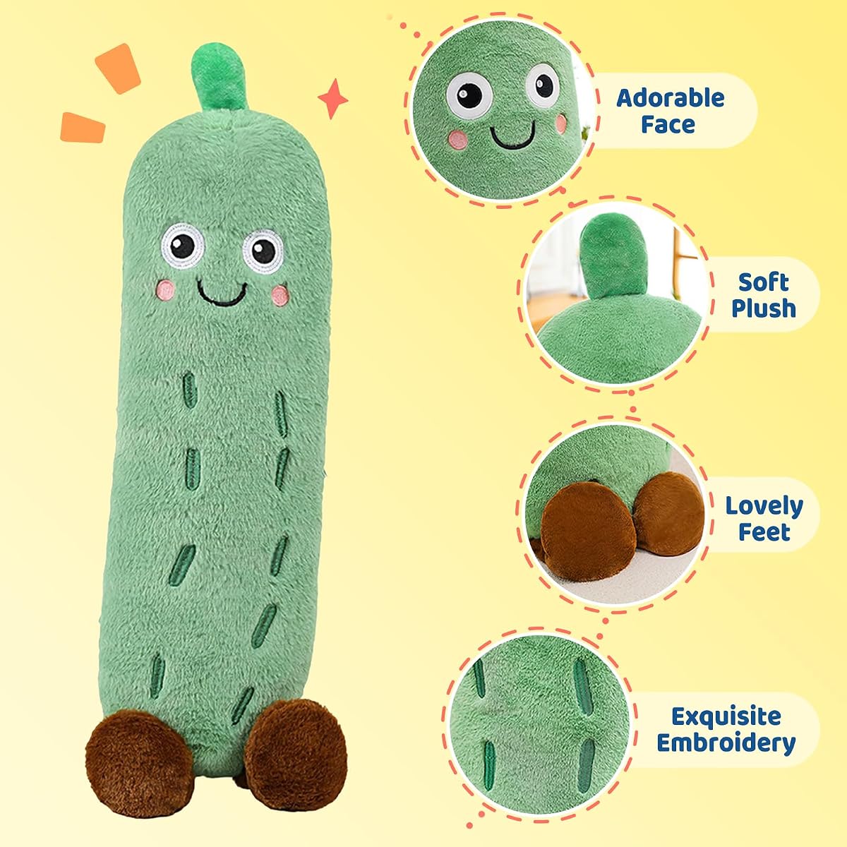 Pickle Cucumber Plush Pillow Plant — 33" — view 5