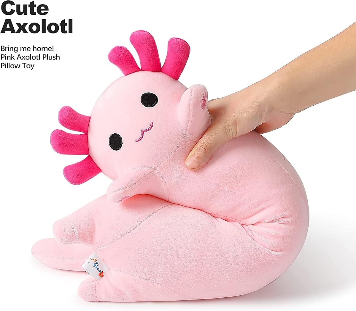 Pink Axolotl Plush Pillow Axolotl — 34" — view 5