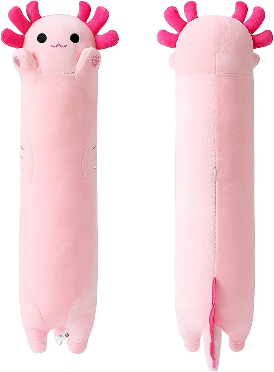 Pink Long Axolotl Plush Pillow Axolotl — 19.6" — view 2