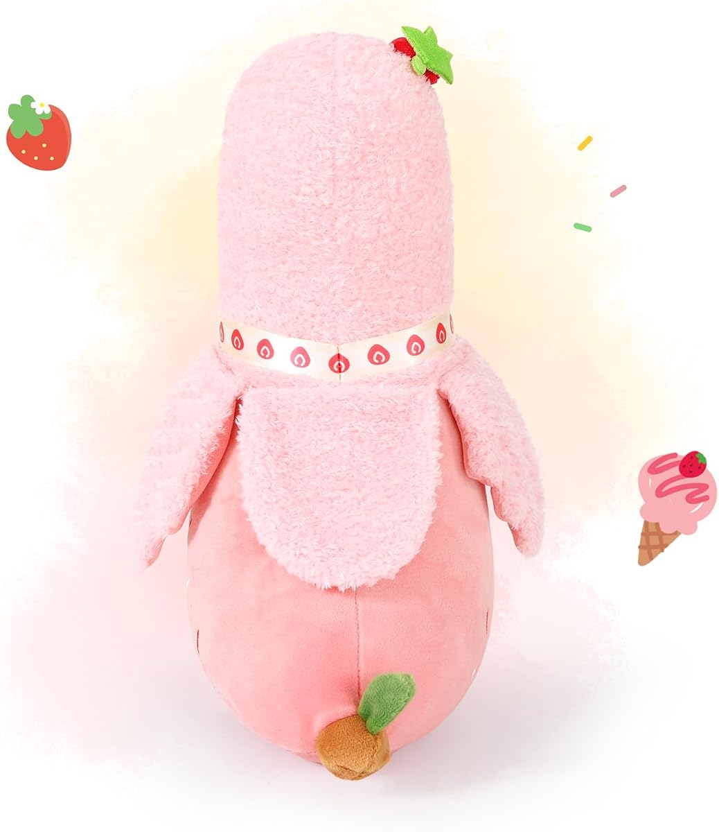 Strawberry Cake Banana Duck Plush Pillow with Cream Candy Body Dessert — 12" — view 5