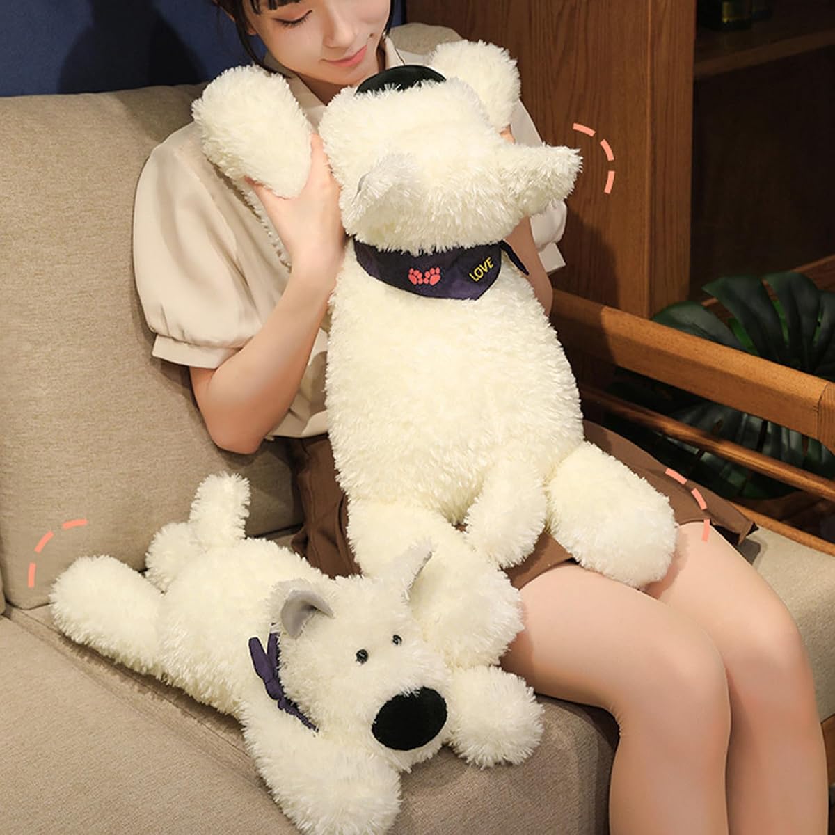 West Highland White Terrier Dog Puppy Plush Pillow — 31.5" — view 5
